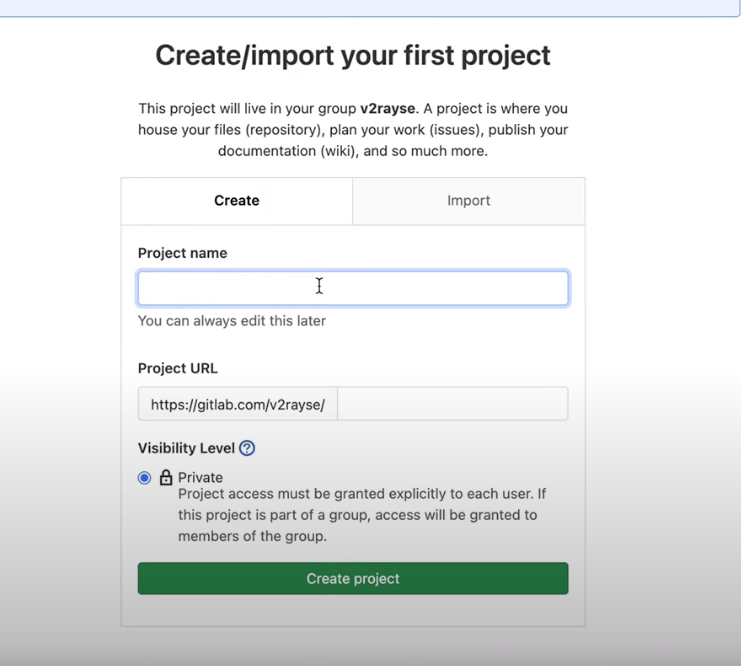 创建第一个项目